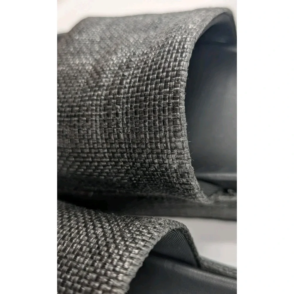 Steve Madden Kasper Slide Black Woven Platform Slip Ons Size 10 - Picture 9 of 9
